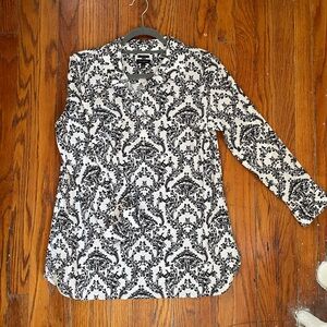 Black and White Button Up